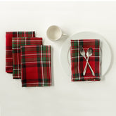 Benson Mills holiday plaid napkins 18x18 red for festive gatherings