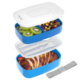 Bentgo Classic lunch box top view showing compact three compartments for meals.