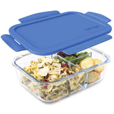 Bentgo Glass Lunch Box with leakproof lid keeps meals secure during transit.
