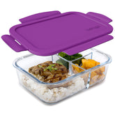Bentgo Glass Lunch Container with leak-proof lid ensures spill-free meals.