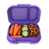 Bentgo Kids Snack two-compartment leak-proof purple box keeps snacks fresh for school
