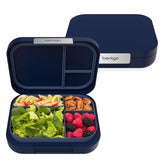 Bentgo Modern navy front view shows a durable lunch box for daily meals