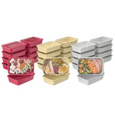 Bentgo Prep 60-Piece glitter lids atop holiday leftovers for festive storage