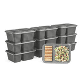 Bentgo Prep two-compartment snack container with lid, ideal for on-the-go portions.