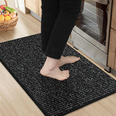 BEQHAUSE kitchen rug absorbent surface protects floors from spills.