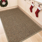 BEQHAUSE kitchen rug absorption closeup highlights spill absorption and floor protection