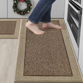 BEQHAUSE kitchen rugs with absorbent fibers trap spills for a cleaner floor.