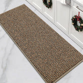 BEQHAUSE kitchen runner absorption highlights strong liquid uptake protecting floors.