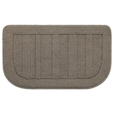 BEQHAUSE semicircular taupe kitchen mat for non-slip support underfoot.