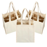 Berlune wine tote with 6-bottle divider keeps bottles organized during travel