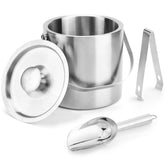 Berverra 3L double-wall ice bucket with lid keeps drinks cooler at parties.