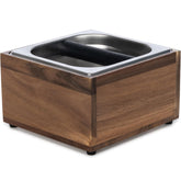 BESZONE Knock Box Espresso with padded bar for quieter puck disposal.