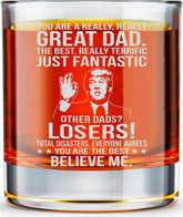BETHEGIFT dad glass with laser engraving for a timeless keepsake