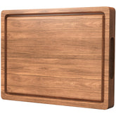 BETOLEAN acacia cutting board top view with deep juice grooves for mess-free prep