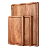 BETOLEAN Acacia wood cutting board set—overall view of the 3-piece collection for organized prep.