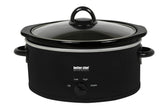 Better Chef oval slow cooker enamel stoneware insert for even heating and easy cleanup.