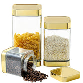 BETTWILL 20 oz glass storage jar with airtight lid keeps pantry snacks fresh.