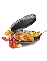 Betty Crocker Pizza Maker Plus top view on 12-inch surface for quick family pizzas.