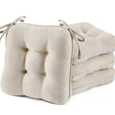 BETU chair cushions on beige dining chairs deliver ergonomic comfort
