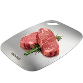 BEVISS cutting board top view shows double-sided design for versatile food prep.