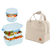 BEVISS insulated bento blue main compartment ready for organized meals on the go.