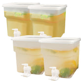 BEWBBAT 4-pack 1.3 gallon dispenser with spigot for fridge storage and easy serving.