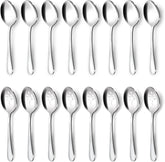 BEWOS 16-piece serving spoons set on buffet table for easy serving
