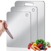BHLPOOGY titanium cutting board set front view for versatile prep