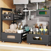 Biboraya under-sink organizer with pull-out drawer for easy access to cleaners