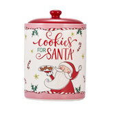 Bico cartoon Santa ceramic cookie jar with 9-inch height, ideal for festive display.