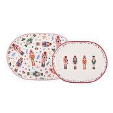 Bico Christmas Soldier 16-inch oval platter for festive serving and table decor.