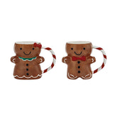 Bico Gingerbread Man mug hand-painted, ideal for cozy hot drinks.