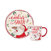 Bico Santa cookies plate with festive design for Christmas Eve serving