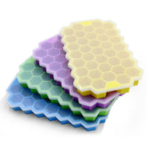 BIDFUL 37-grid silicone ice tray with lid showing organized cubes and multicolor design