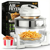 Big Boss 16Qt large glass bowl for easy, visible cooking progress