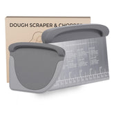 BIGFIT 2 in 1 upgrade bench scraper with stainless steel blade for precise dough cutting