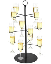 Biggun cocktail tree stand 3-tier top view shows sturdy metal framework for an elegant centerpiece.