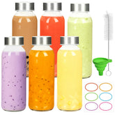 BIGIVACA 10oz glass bottle with lid ready for on-the-go hydration.