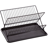 BINO collapsible dish rack with tray, top view showing quick drying and easy storage.