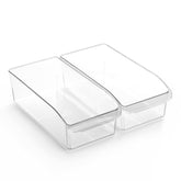 BINO Curve small bin front view showing easy access and organized shelves