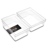 BINO large storage bin clear front view for quick item identification