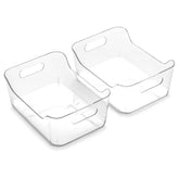 BINO SOHO X-Small 2-pack clear bin front view for quick pantry organization.