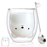 Binoster Bear Cute Mug front view with playful design and double-wall insulation.