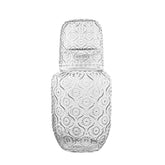 Binsakao vintage bedside water carafe and glass for easy nighttime hydration
