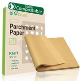 Biocean 16x24 precut baking sheets with unbleached parchment for easy cookie lining