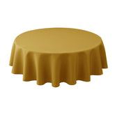 Biscaynebay round tablecloth with gold textured finish for elegant holiday tables