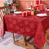 Biscaynebay Christmas red tablecloth 60x144 for elegant holiday gatherings