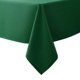 Biscaynebay hunter green textured tablecloth on a 90x156-inch table adds elegant presence