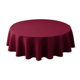 Biscaynebay round tablecloth 60-inch burgundy drape for elegant dining.