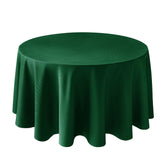 Biscaynebay 90 inch hunter green round tablecloth draped for elegant dining
